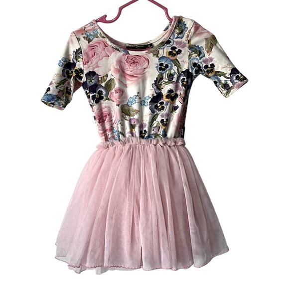 Rock Your Kid Violet Mabel Tulle with Floral Top Dress Size 2 - Picture 1 of 7